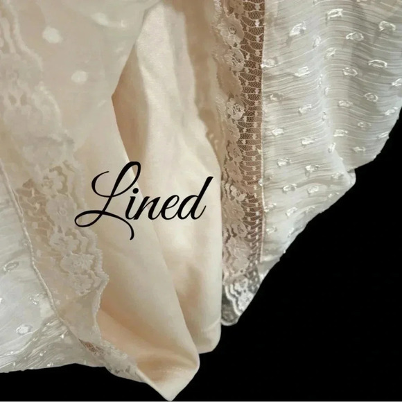 New BAND OF THE FREE Amalie Ivory Midi Dress Sleeveless Lace Boho Cottage Sz L - Picture 7 of 12